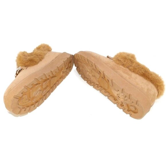 ROUGE HELIUM brown slip on shoes textile & faux fur woman's size 10 NEW, NO TAGS - Picture 7 of 9